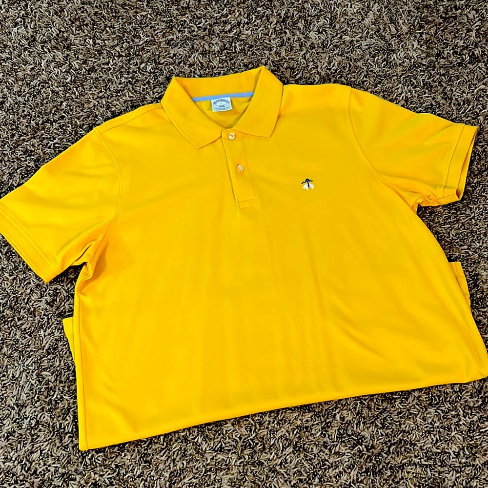 Brooks Brothers Performance Polo Shirt - Large - Slim Fit - Yellow